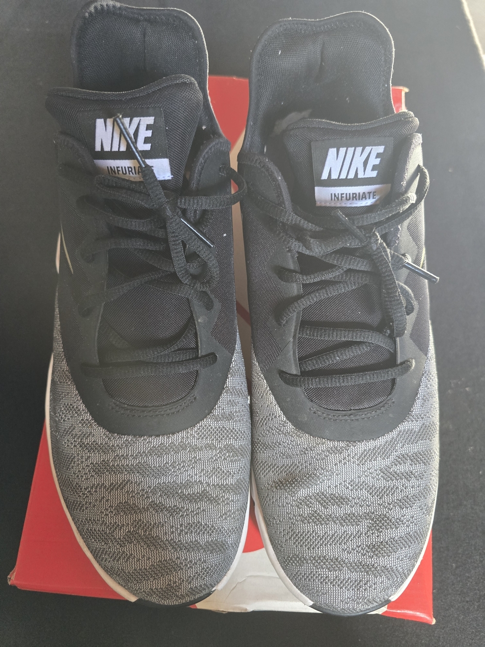 Nike Infuriate Men's Black & Gray Lightweight Training Shoes